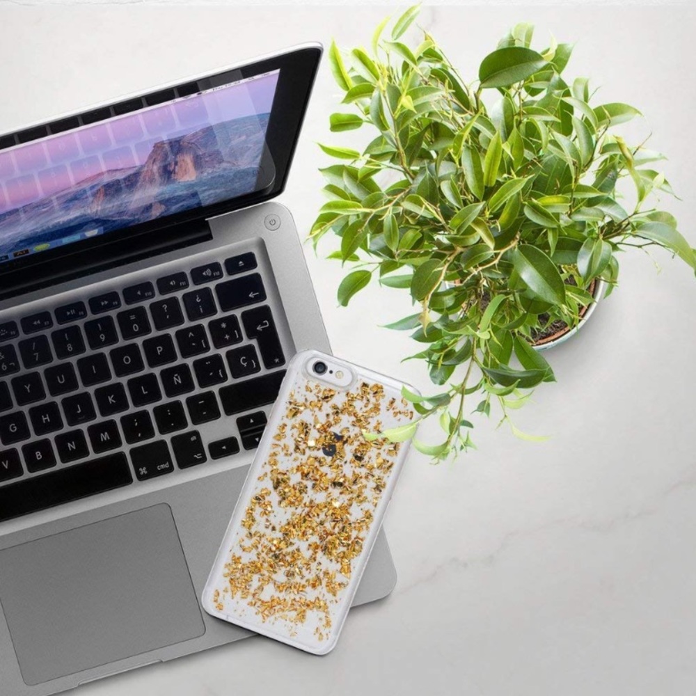 Nanette Lepore iPhone 7 Case with Gold Foil Flakes
